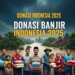 Relawan menyalurkan donasi banjir Indonesia 2025