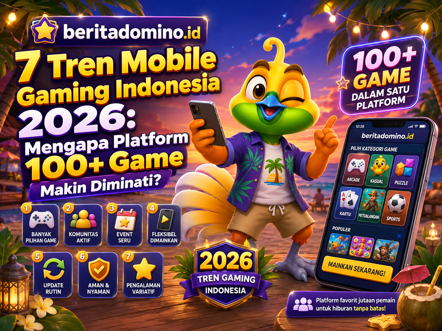 tren mobile gaming indonesia 2026 platform 100+ game