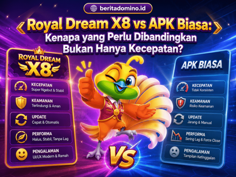 royal dream x8 vs apk biasa