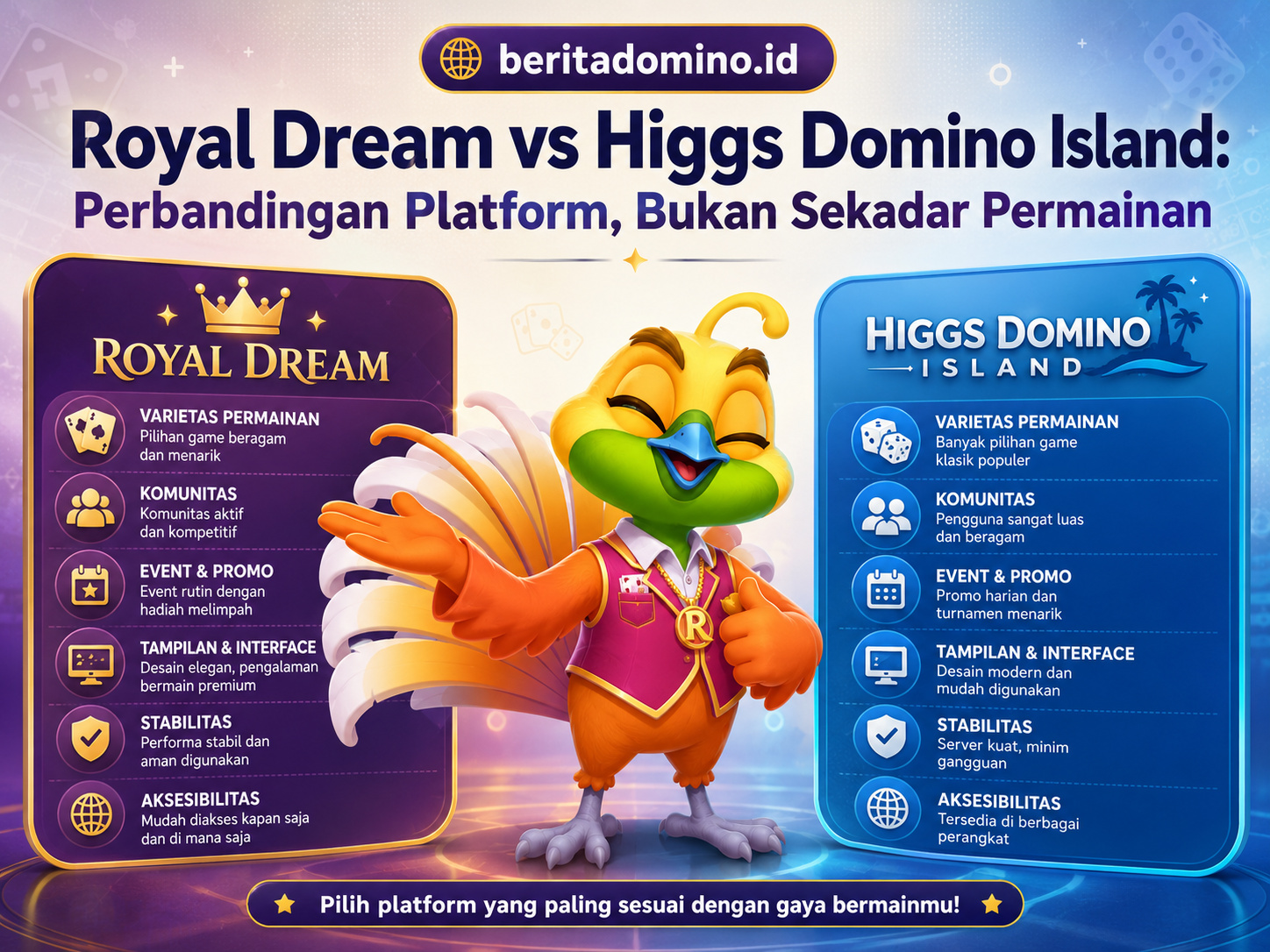 royal dream vs higgs domino island