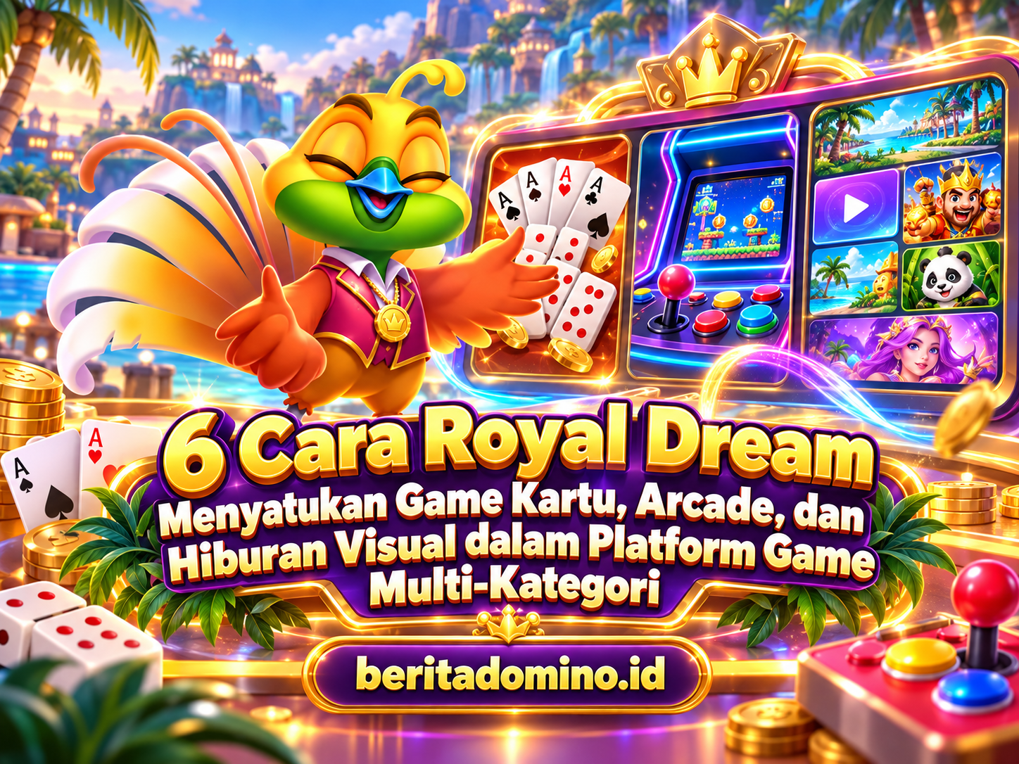 platform game multi-kategori Royal Dream kartu arcade fishing dan hiburan visual