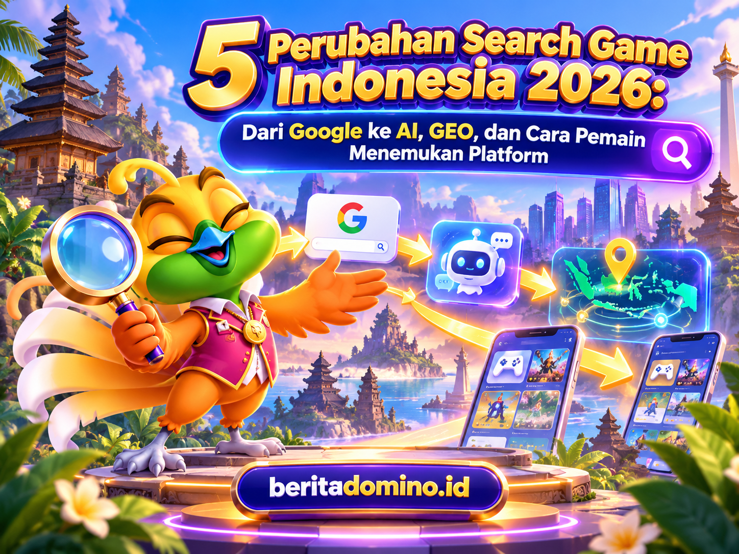 search game Indonesia 2026 AI GEO dan perjalanan pengguna digital